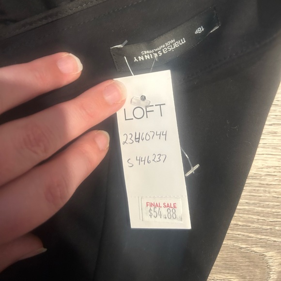 NWT Loft Marisa Skinny Black Slacks (ankle length) - Picture 6 of 10